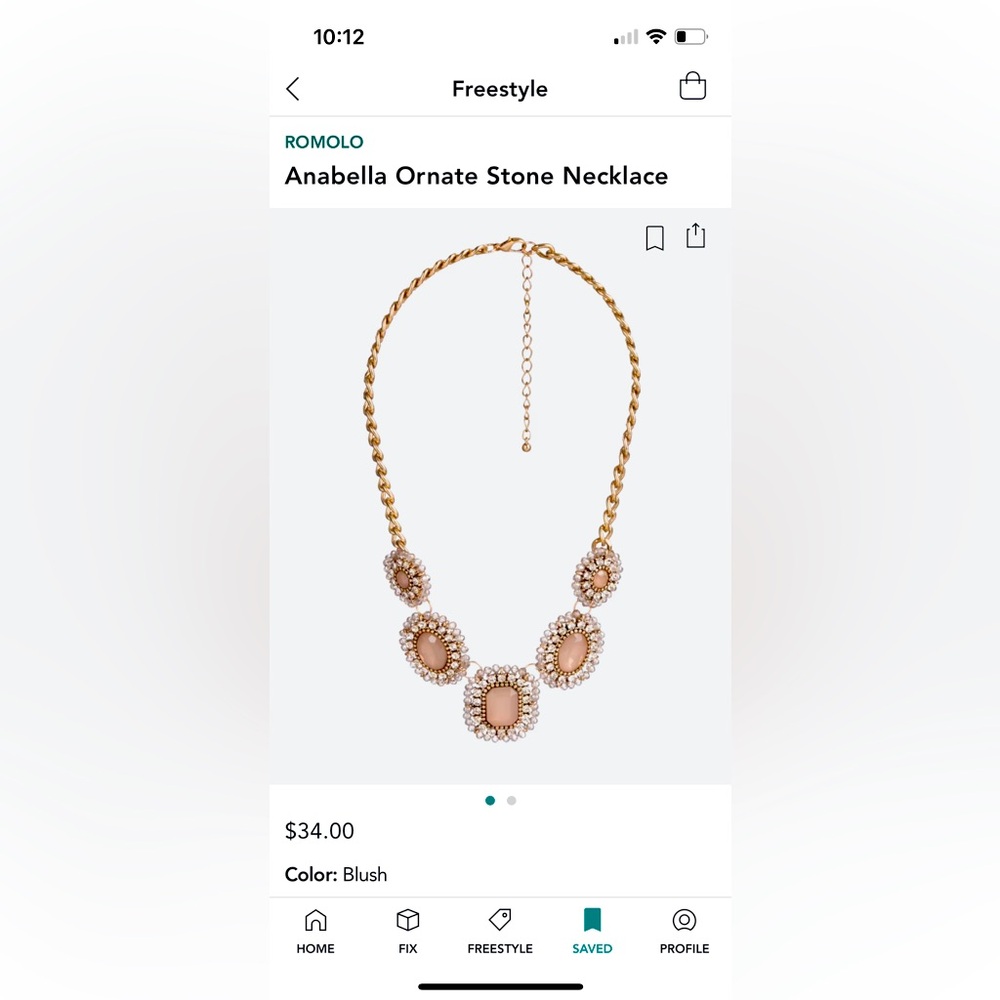 Annabella Ornate Stone Necklace